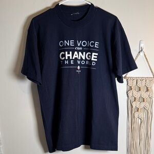 Obama 2008 Campaign CHANGE Navy T-Shirt Large